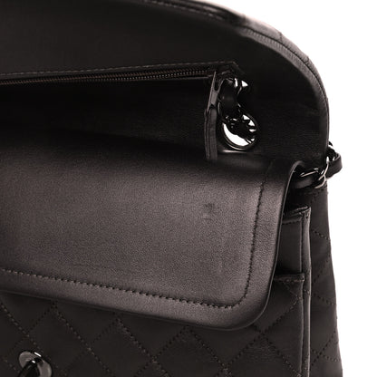 Chanel Lambskin Quilted Medium Double Flap So Black 11 of 13