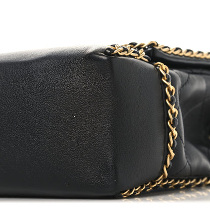 Chanel Calfskin Stitched Chain Flap Black 10 of 11
