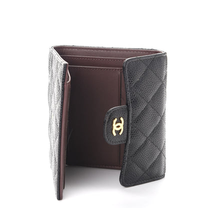 Chanel Caviar Quilted Compact Flap Wallet Black 5 of 10