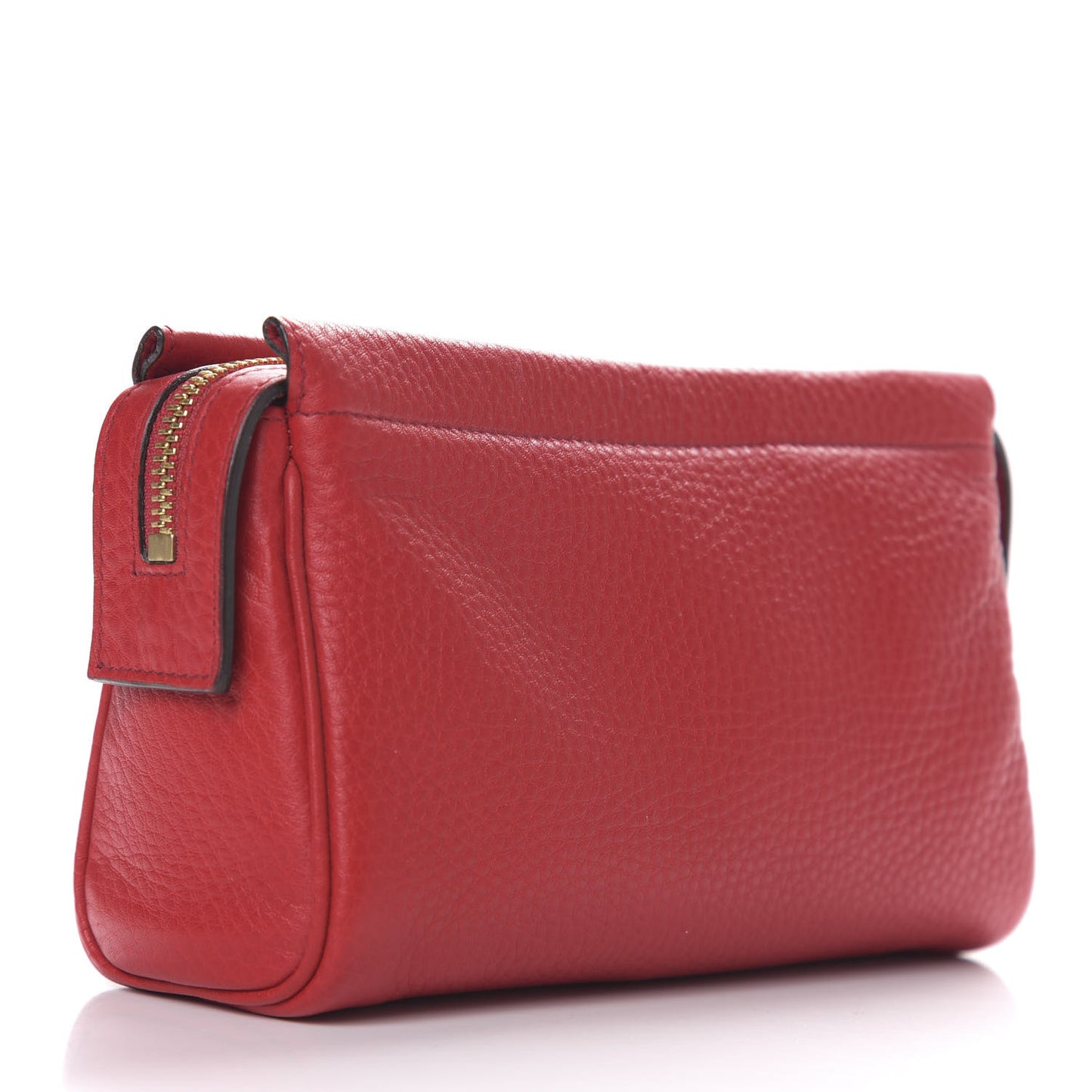 Pebbled Calfskin Soho Cosmetic Case Tabasco Red