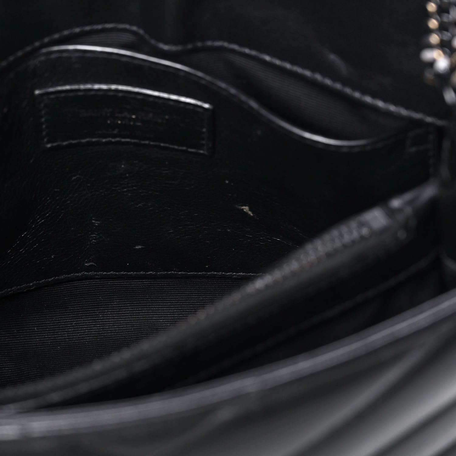 Saint Laurent Calfskin Y Quilted Monogram Small Loulou Chain Satchel Black 16 of 16