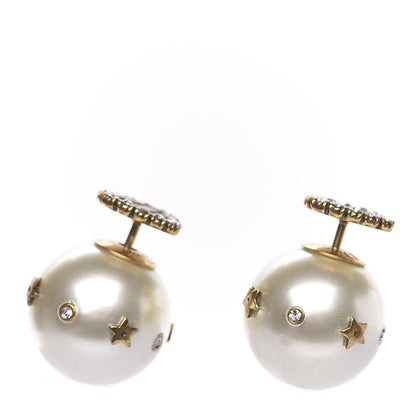 Christian Dior Pearl Crystal Heart J'Adior Mise En Dior Tribal Earrings 1 of 4