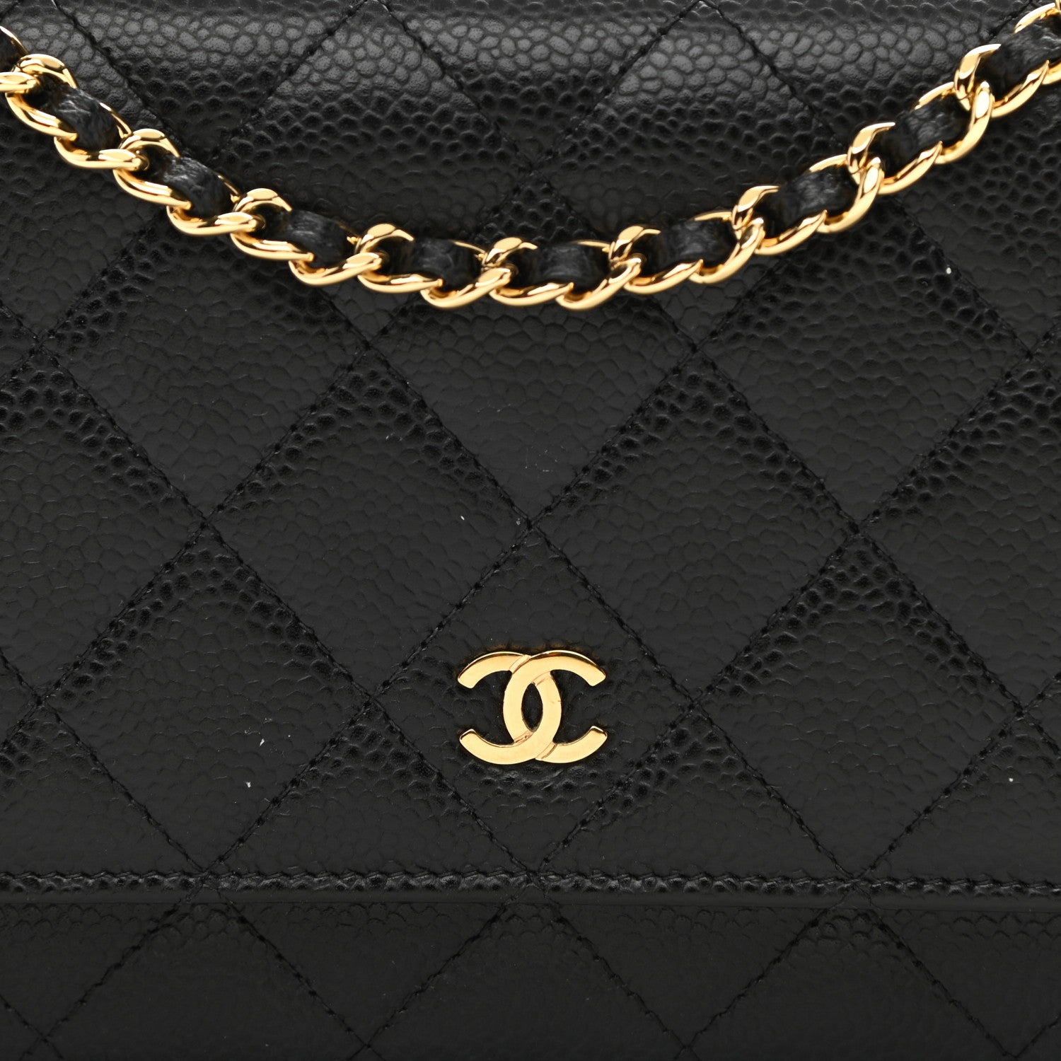Chanel Caviar Quilted Wallet On Chain WOC Black 9 of 10