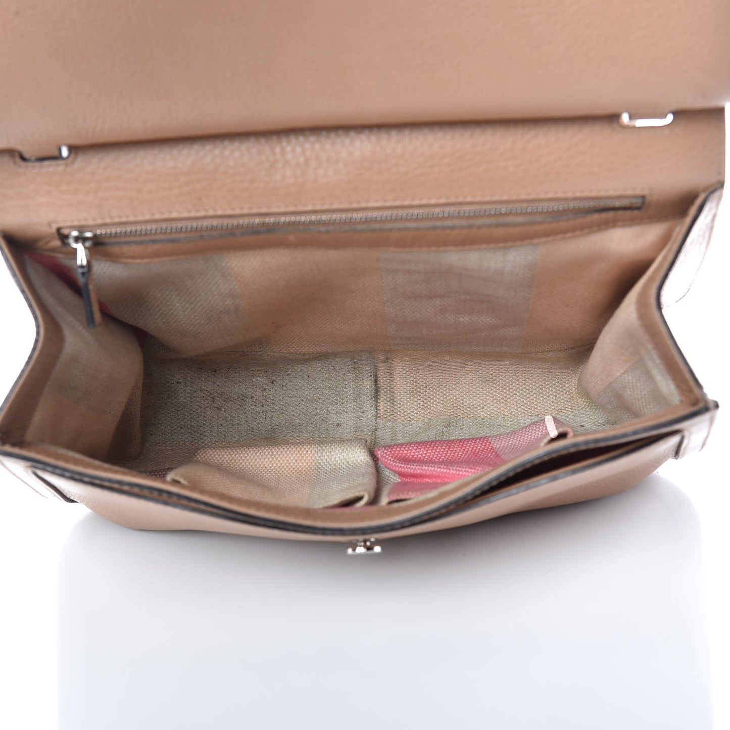 Cellarius Calfskin Medium Bamboo Daily Flap Shoulder Bag Camelia