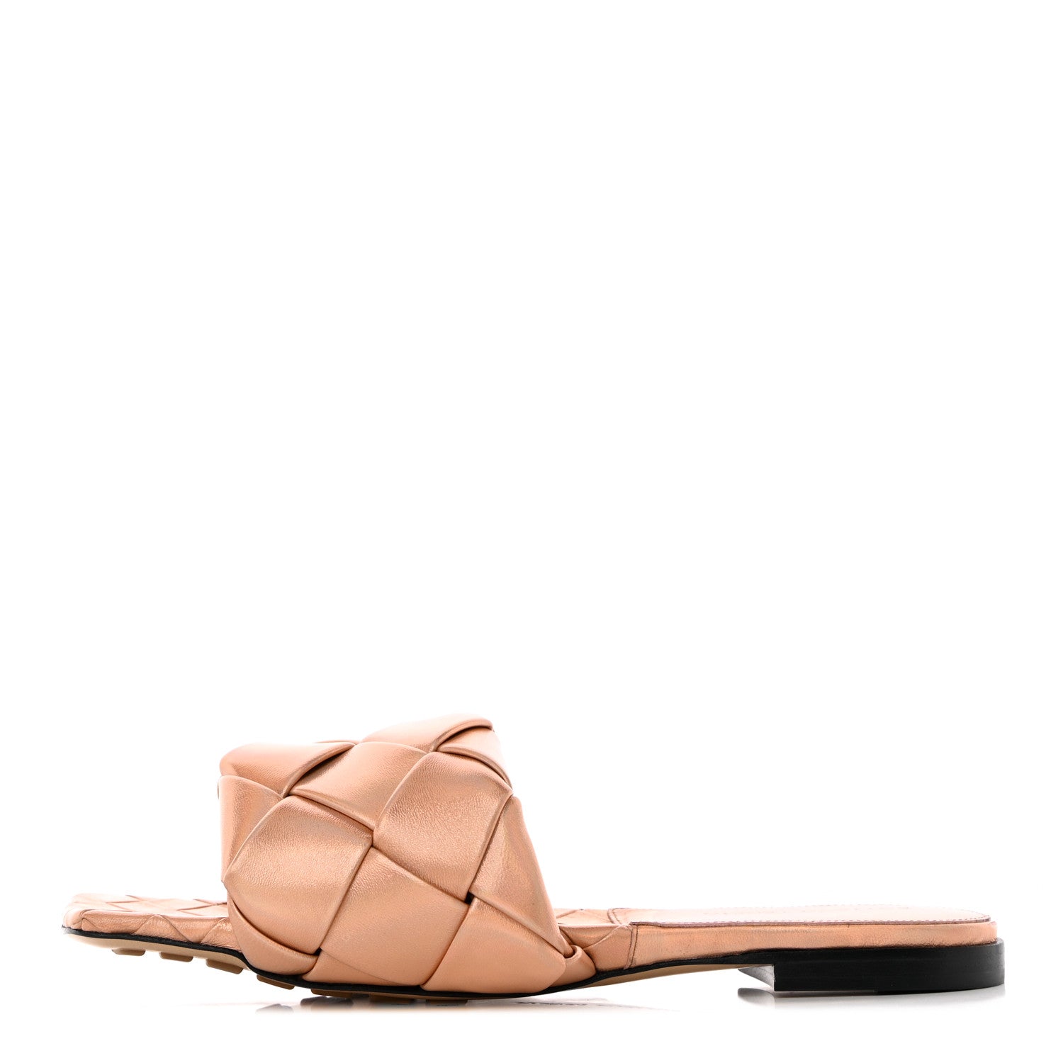Bottega Veneta Laser Nappa Maxi Intrecciato Lido Flat Sandals 38 Cinder 1 of 12