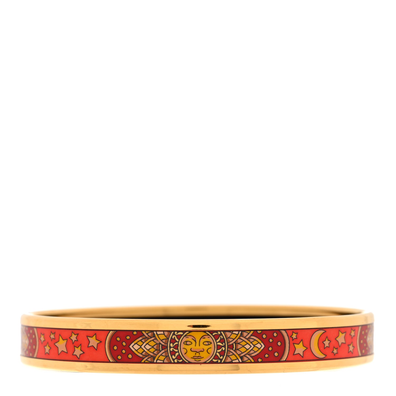 Hermes Enamel Printed Narrow Sun Moon Bracelet 65 3 of 4