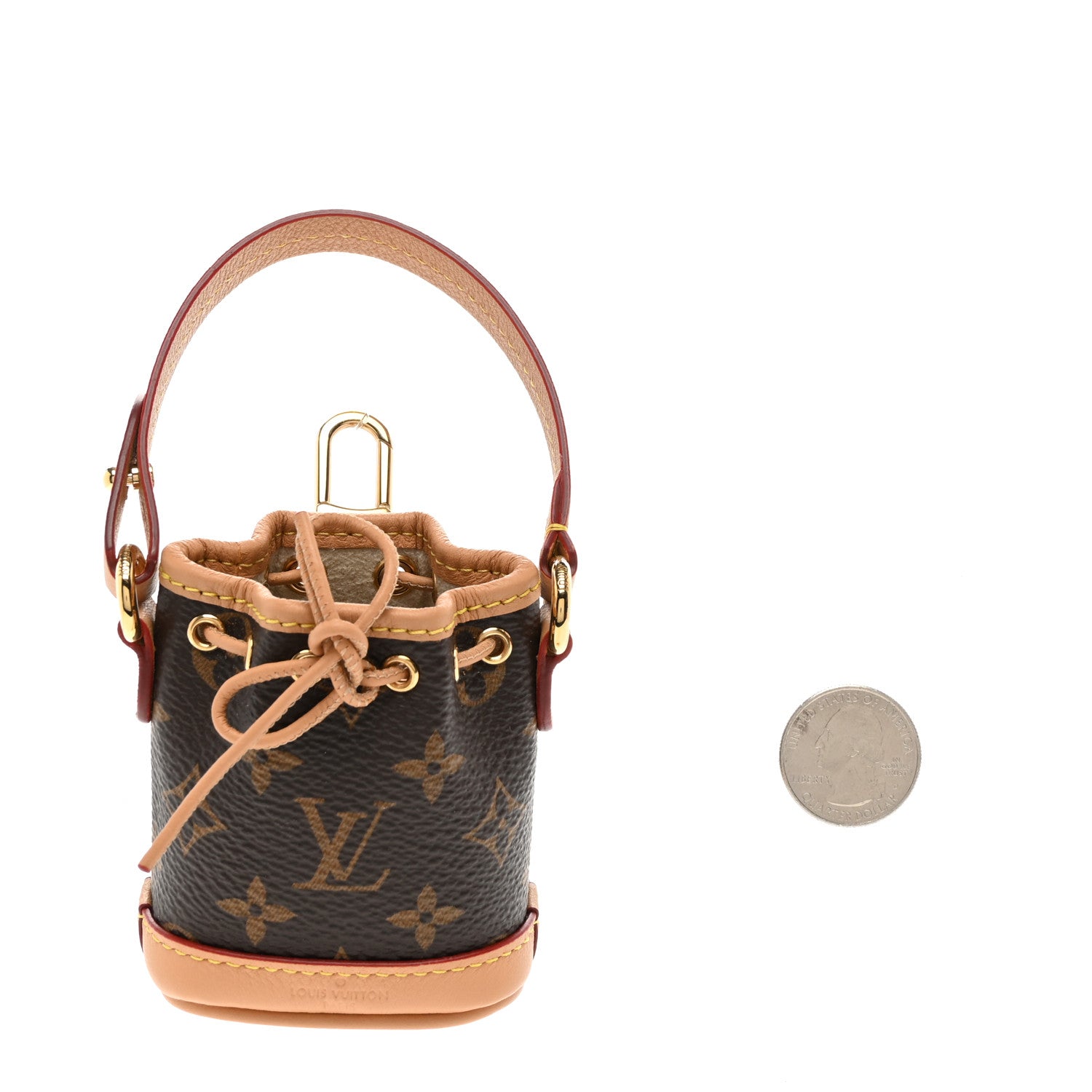 Louis Vuitton Monogram Micro Noe Bag Charm Key Ring 2 of 5