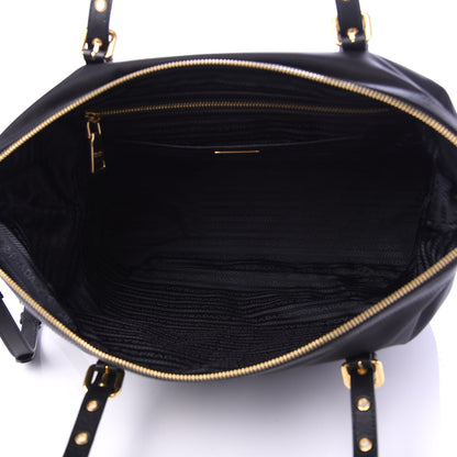 Prada Tessuto Nylon Saffiano Tote Black 6 of 10