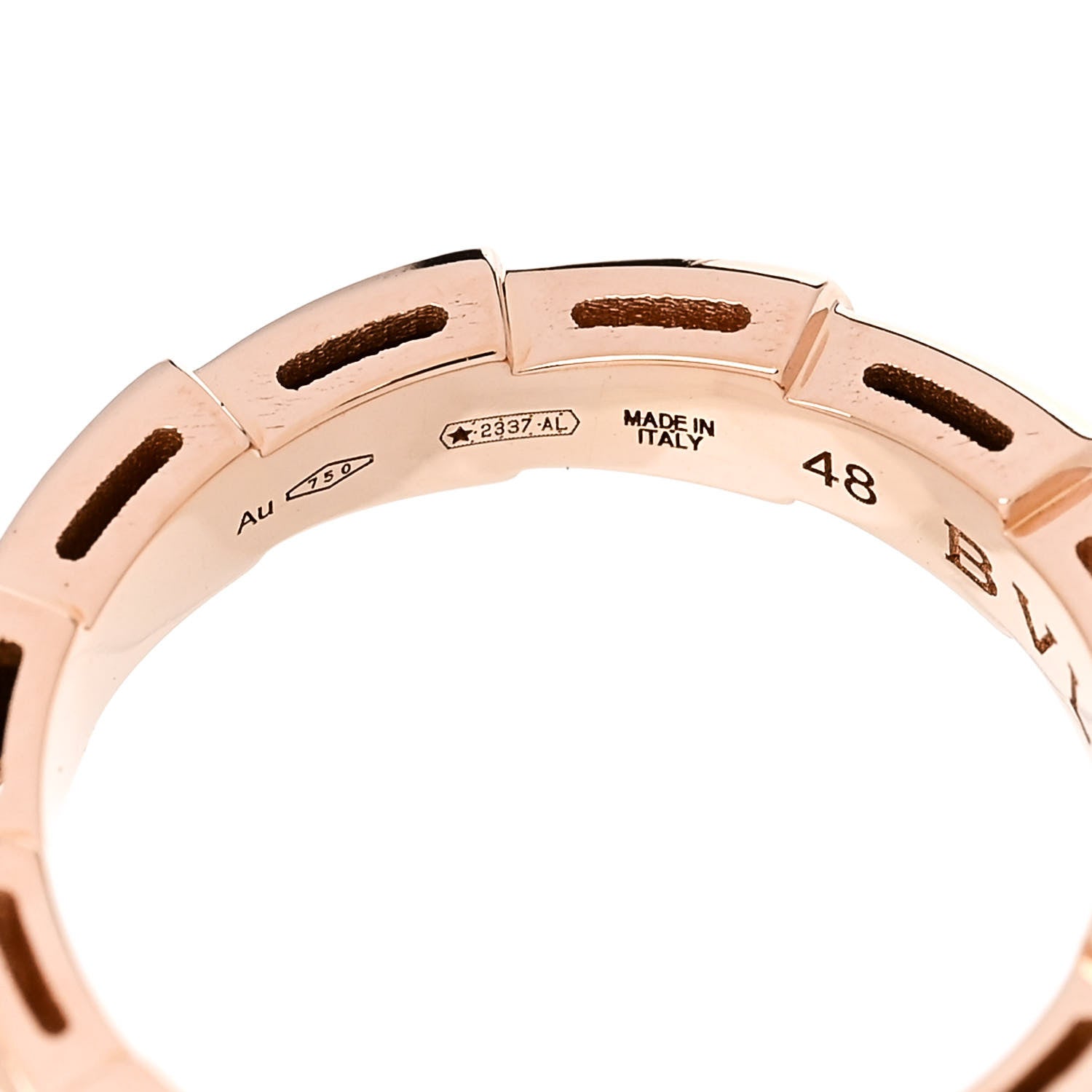 Bulgari 18K Rose Gold Diamond Serpenti Viper Ring 48 4.5 4 of 7