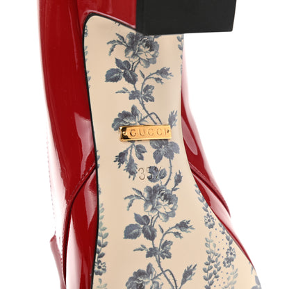 Gucci Vernice GG Victoire 55mm Loafer Pumps 35.5 Hibiscus Red 8 of 11