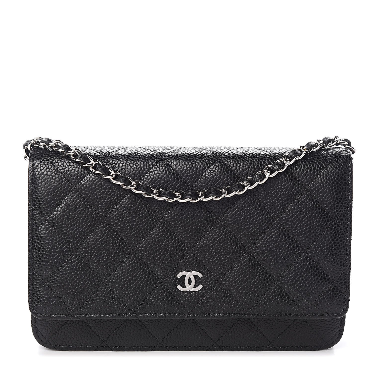 Chanel Caviar Quilted Wallet On Chain WOC Black 1 of 12