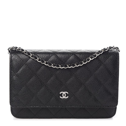 Chanel Caviar Quilted Wallet On Chain WOC Black 1 of 12