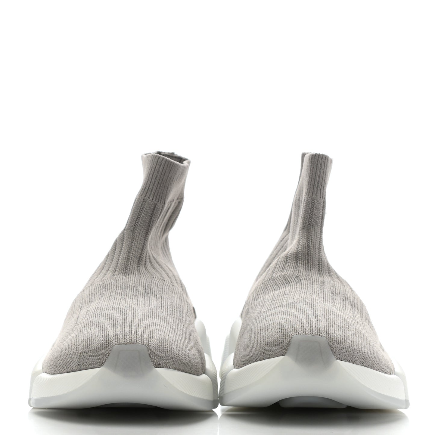 Ribbed Knit Womens Speed 2.0 Transparent Sole Sneakers 41 Baltic Grey White
