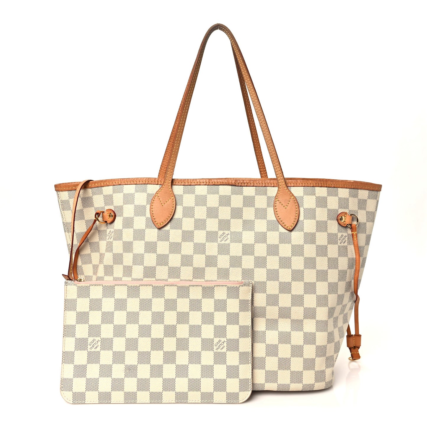 Damier Azur Neo Neverfull MM Rose Ballerine