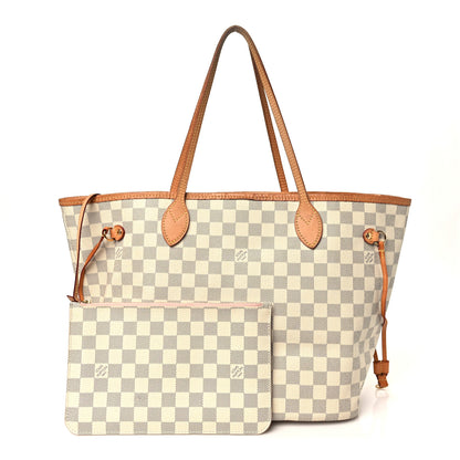 Louis Vuitton Damier Azur Neo Neverfull MM Rose Ballerine 3 of 10