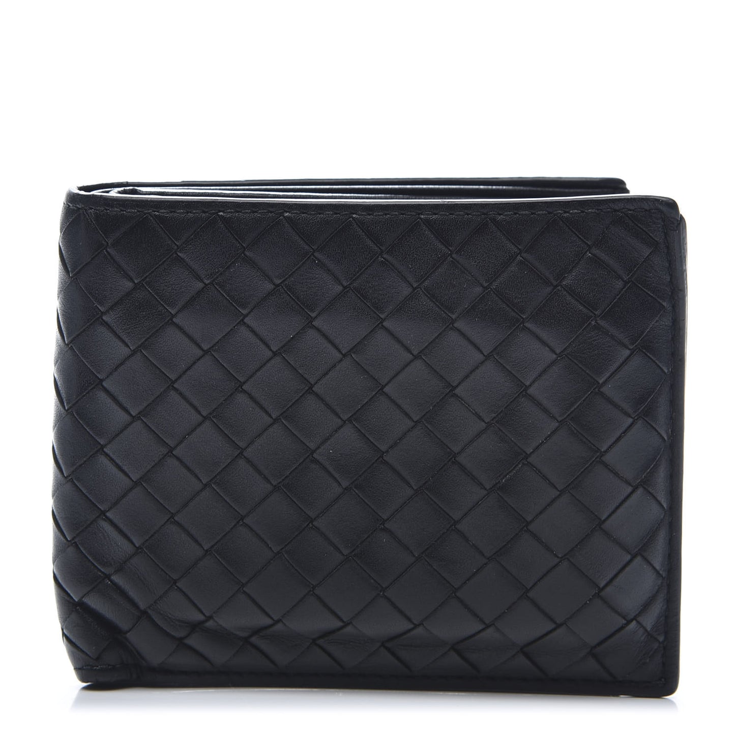 Nappa Intrecciato Bi-Fold Wallet Black