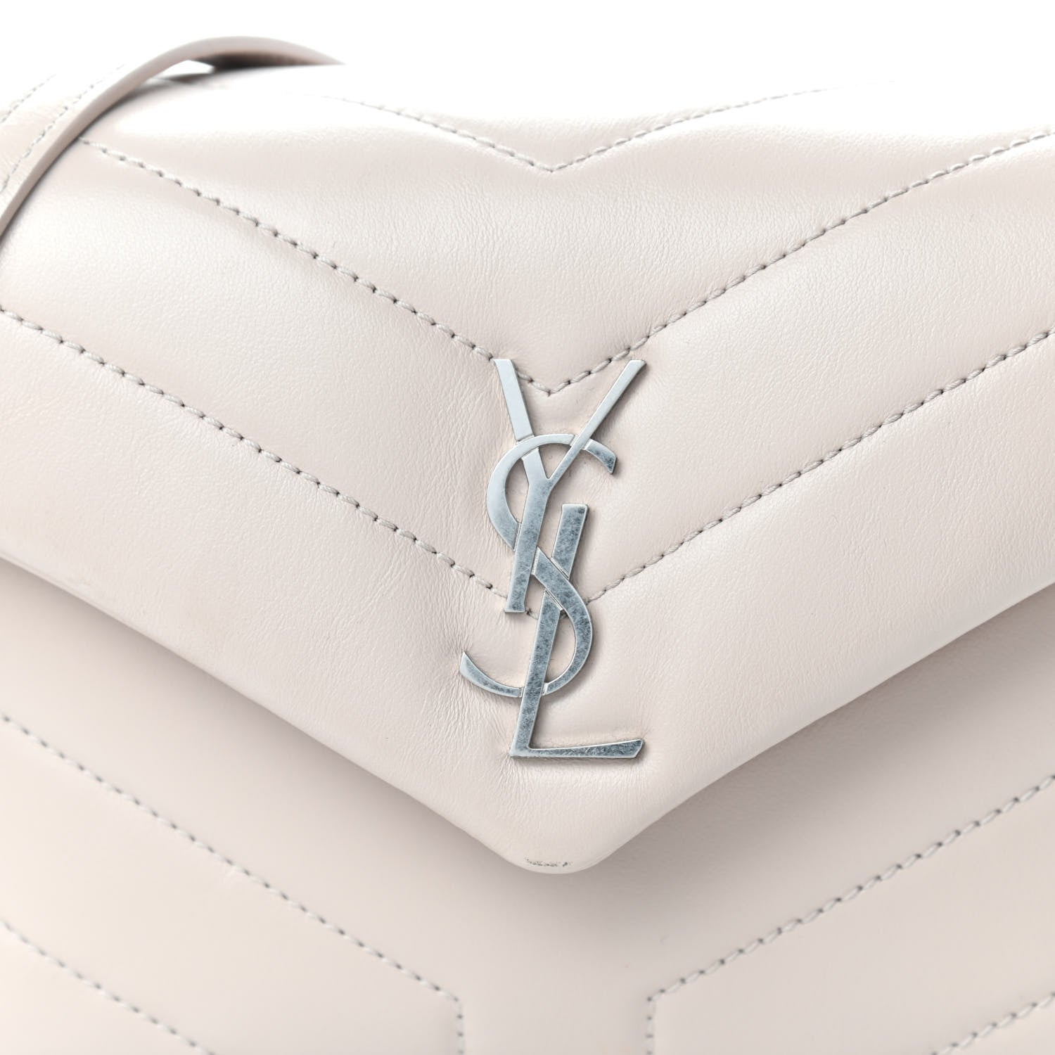 Saint Laurent Calfskin Y Quilted Monogram Toy Loulou Crossbody Bag Marble Pink 10 of 10