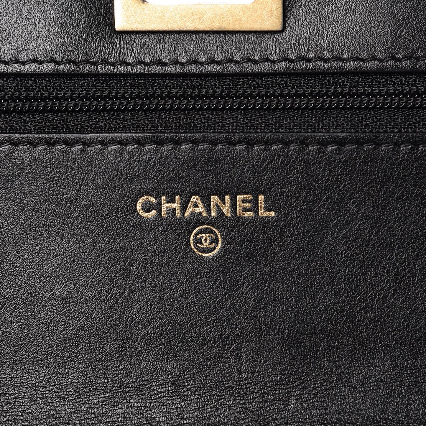 Aged Calfskin Quilted Lucky Charms 2.55 Reissue Wallet On Chain WOC Black