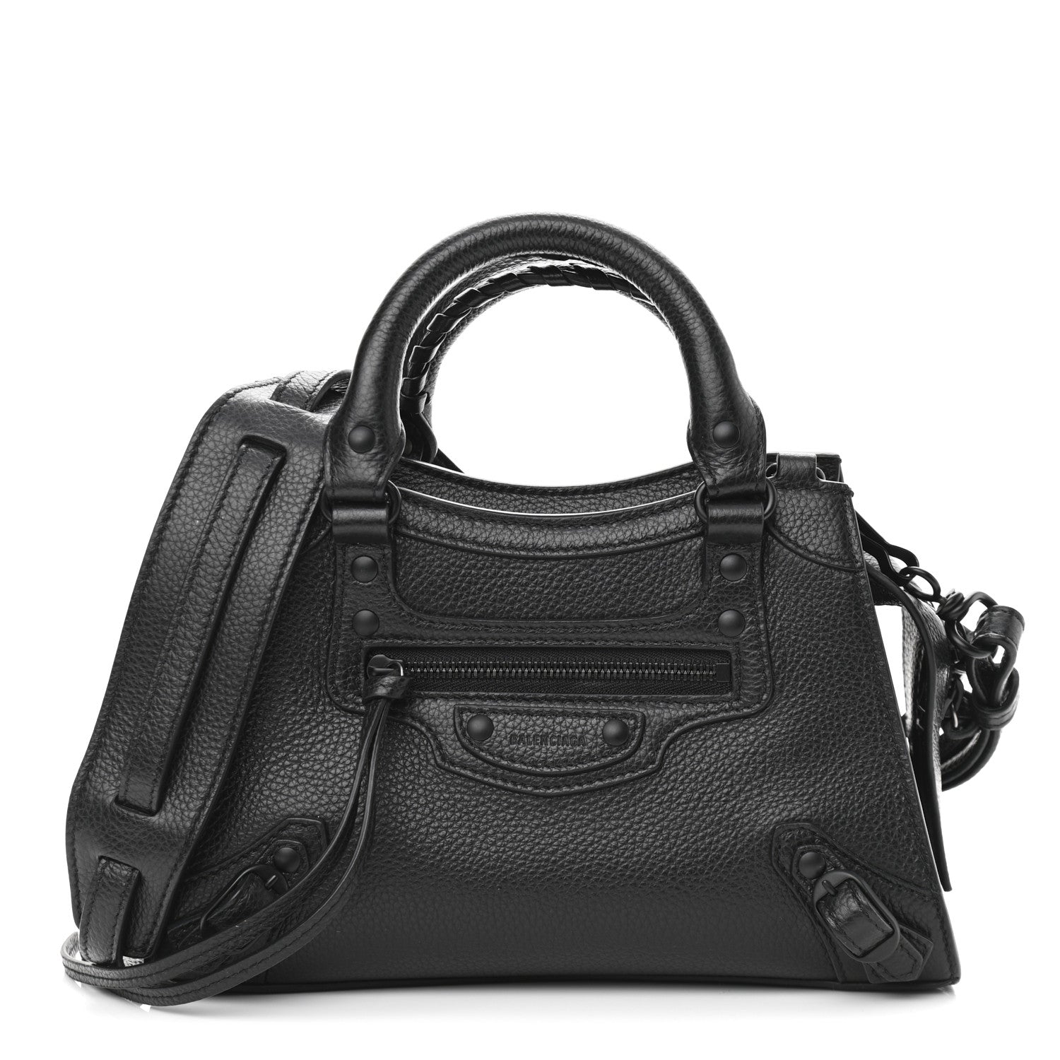 Balenciaga Grained Calfskin Neo Classic Black Hardware Mini City Black 1 of 11