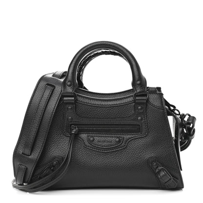 Balenciaga Grained Calfskin Neo Classic Black Hardware Mini City Black 1 of 11