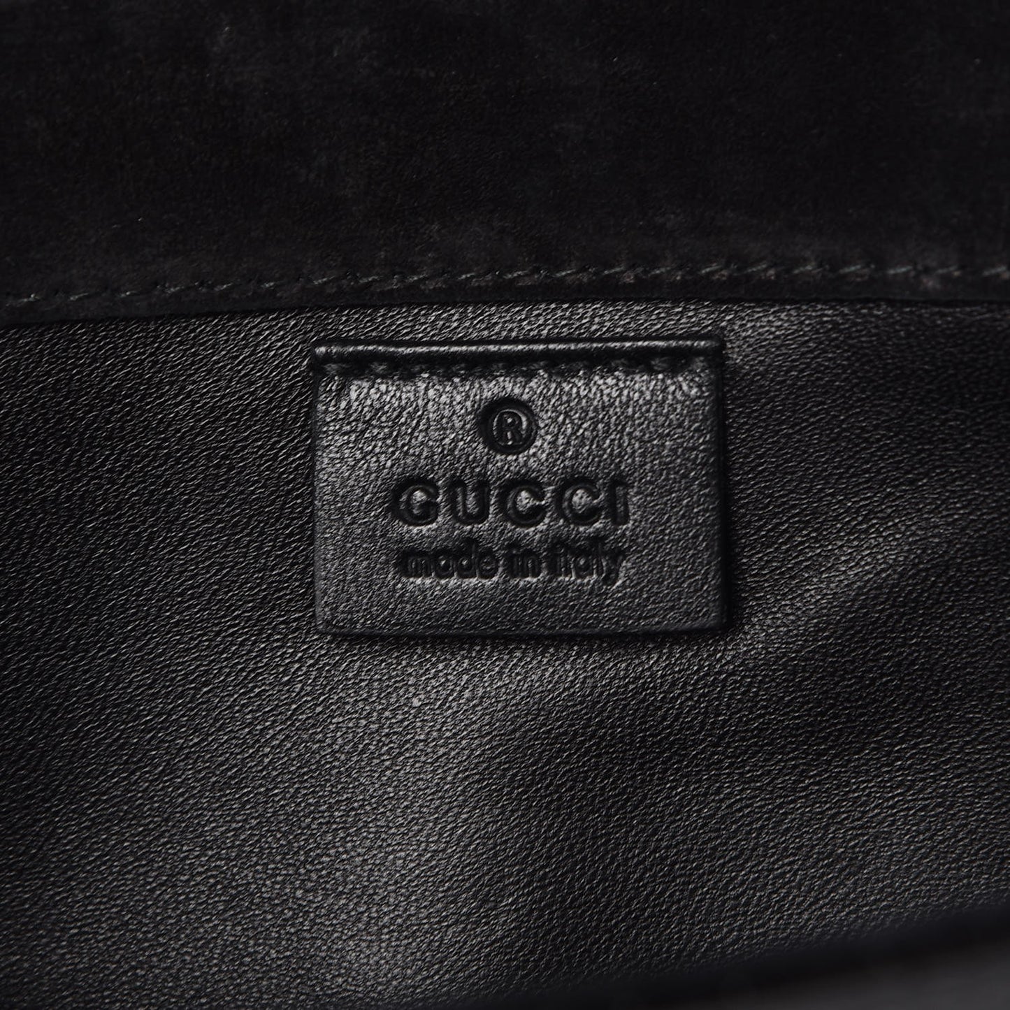 Patent Microguccissima Small Broadway Clutch Black