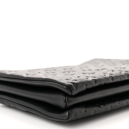 Louis Vuitton Lambskin Embossed Monogram Coussin MM Black 10 of 13