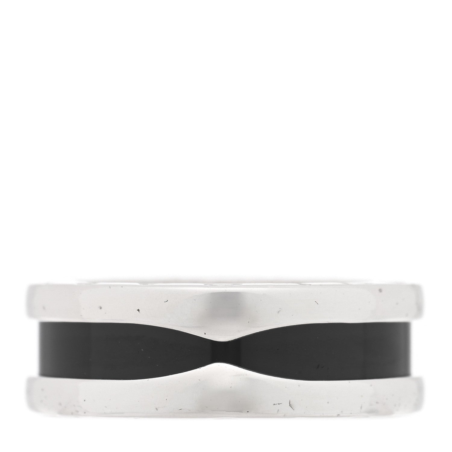 Bulgari Sterling Silver Ceramic Save The Children One-Band Ring 47 4 1 of 6