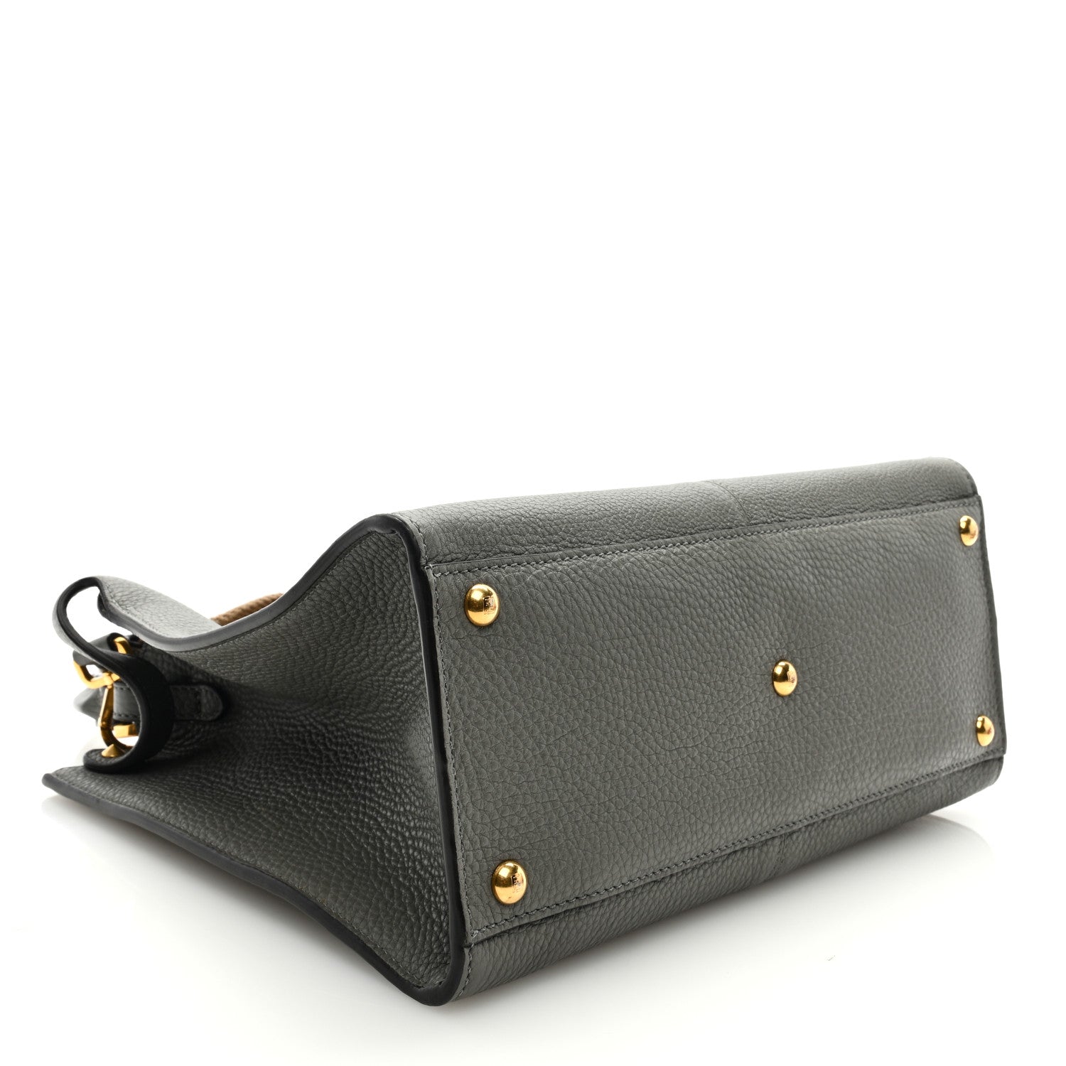 Fendi Cuoio Romano Selleria Bi-Color Medium Peekaboo X-Lite Moon Ghiaia 4 of 8