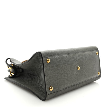 Fendi Cuoio Romano Selleria Bi-Color Medium Peekaboo X-Lite Moon Ghiaia 4 of 8