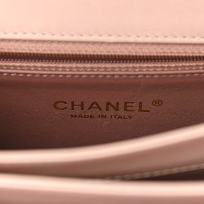 Chanel Glazed Calfskin Quilted Mini Straight Lined Flap Beige 6 of 10
