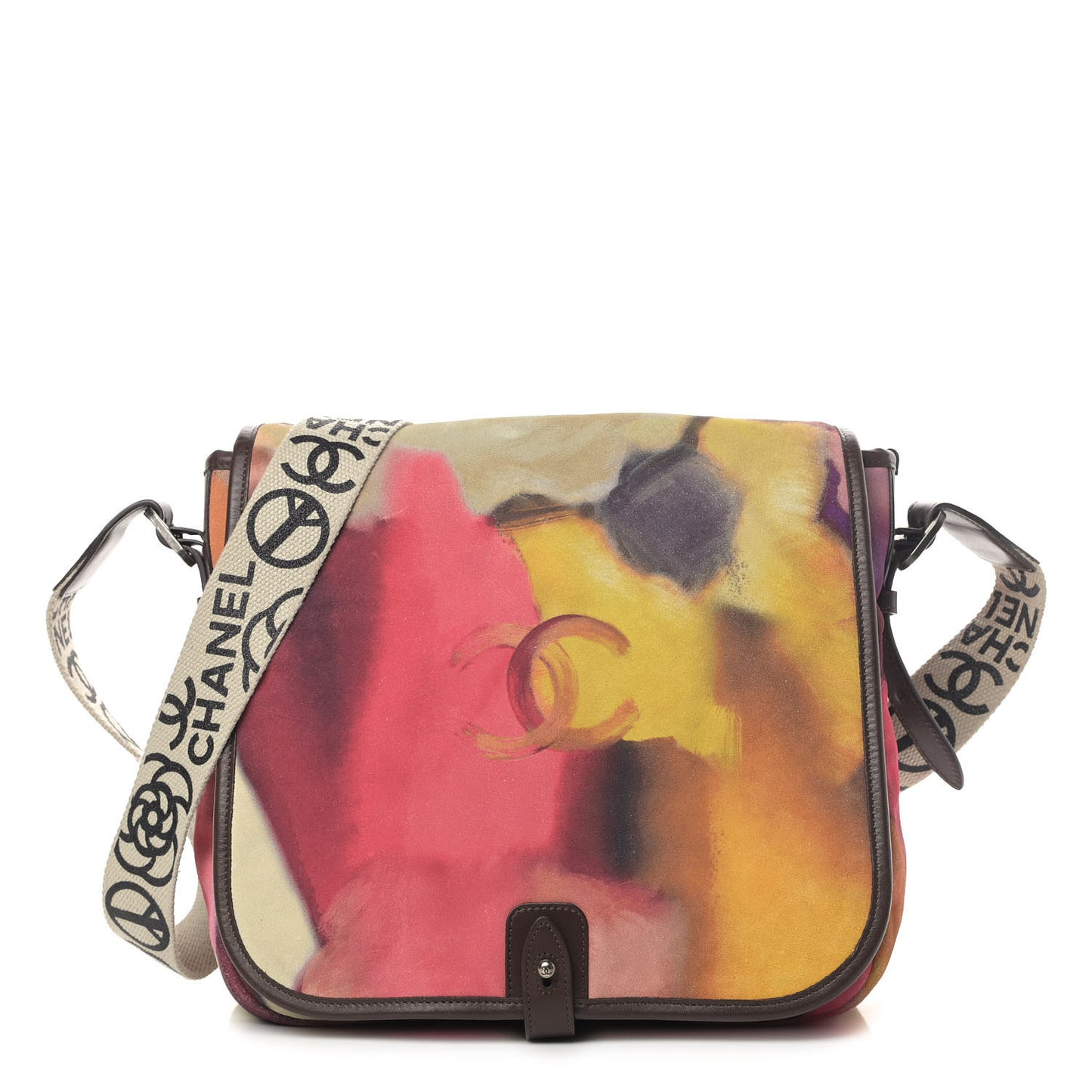 Printed Ultra Soft Lambskin Medium Flower Power Messenger