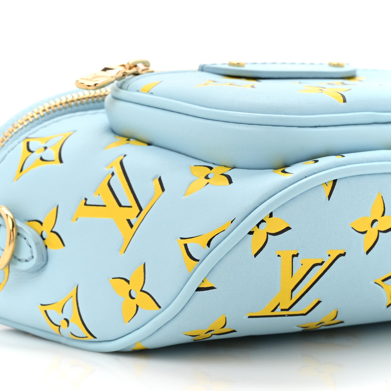 Louis Vuitton Lambskin Monogram Mini Bumbag H27 Baby Blue 9 of 9
