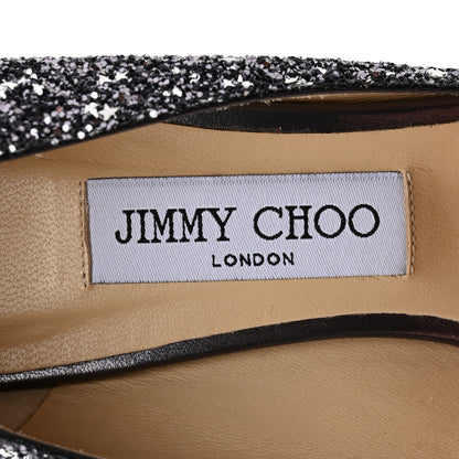 Jimmy Choo Glitter Pointy Toe Romy 60 Pumps 39 Silver 7 of 8