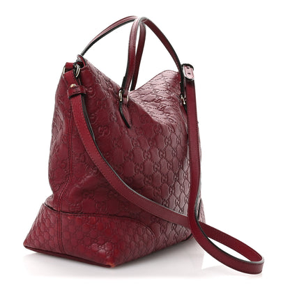 Gucci Guccissima Medium Bree Foldover Tote Classic Ruby 3 of 11