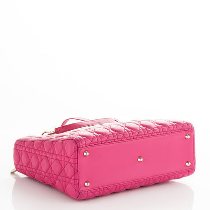 Christian Dior Lambskin Cannage Large Lady Dior Fuchsia 4 of 6