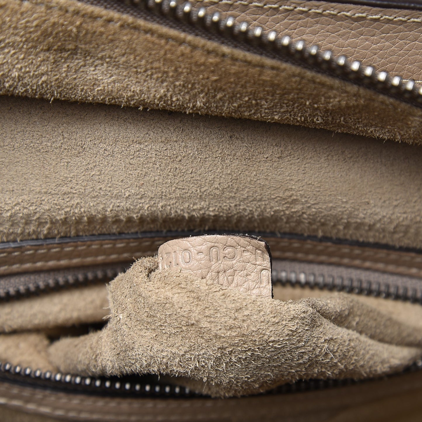 Drummed Calfskin Micro Luggage Dune