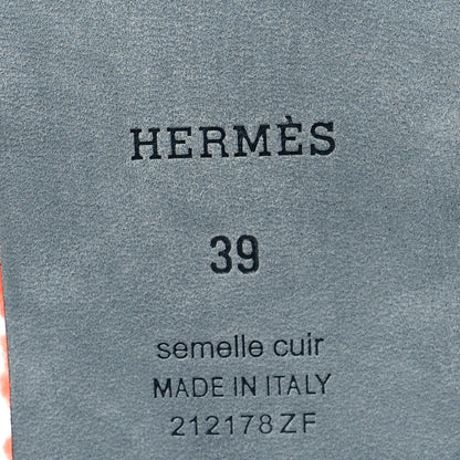 Hermes Woolskin Oran Sandals 39 Orange 7 of 7