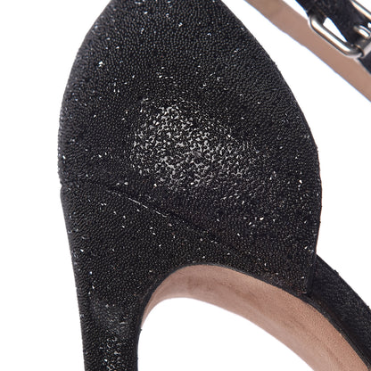Valentino Garavani Beaded Jewel Embellished Ankle Strap Sandals 37 Black 18 of 21
