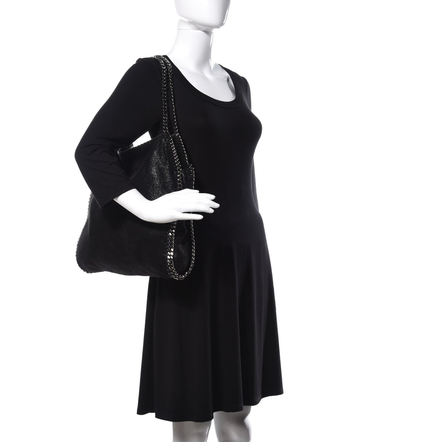 Shaggy Deer Small Falabella Tote Black