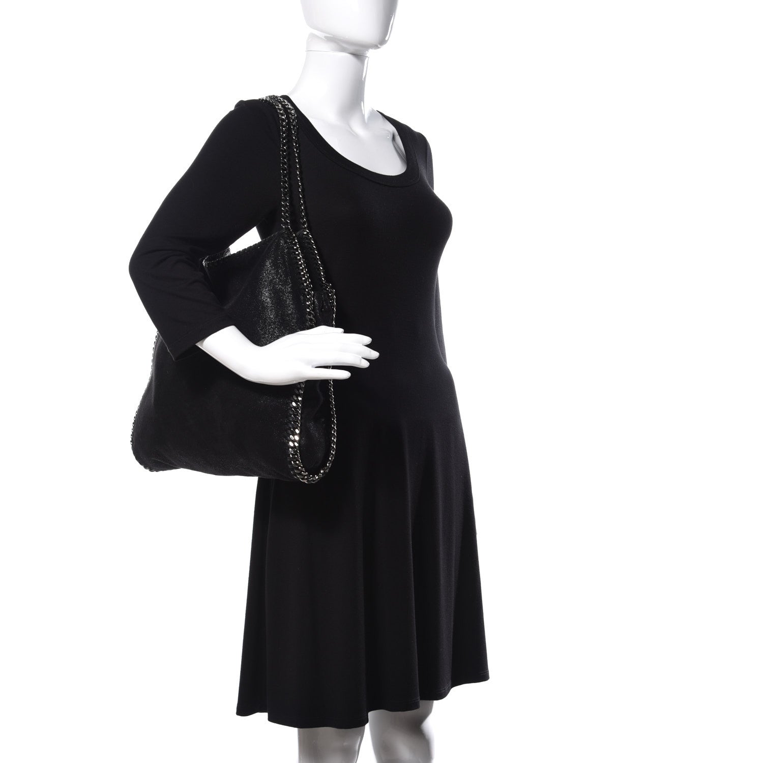 Stella McCartney Shaggy Deer Small Falabella Tote Black 2 of 9