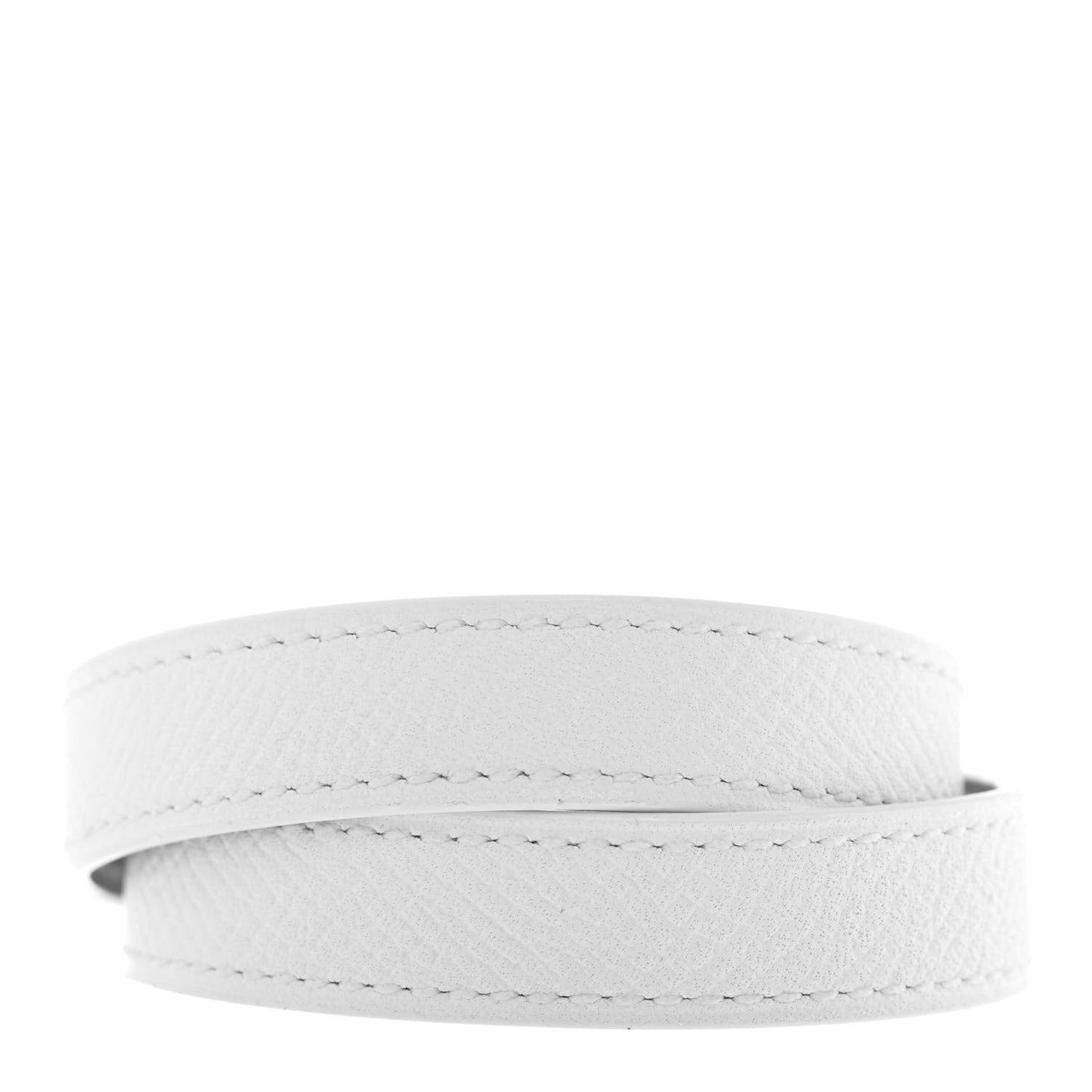 Epsom Kelly Double Tour Bracelet S White