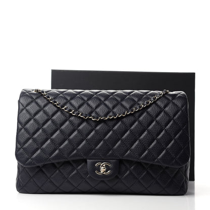 Chanel Calfskin Quilted Small XXL Travel Flap Bag Navy 11 of 11