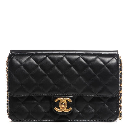 Chanel Lambskin Quilted Medium Crossing Times Flap Black 1 of 8