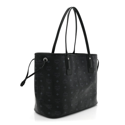 MCM Visetos Medium Liz Reversible Shopper Tote Black 5 of 16