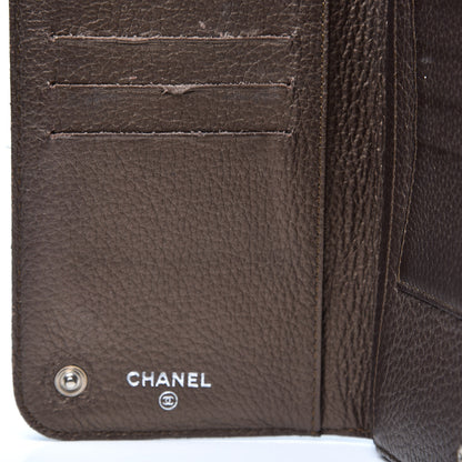 Chanel Metallic Calfskin Chain Zip Around Wallet Brown 12 of 14