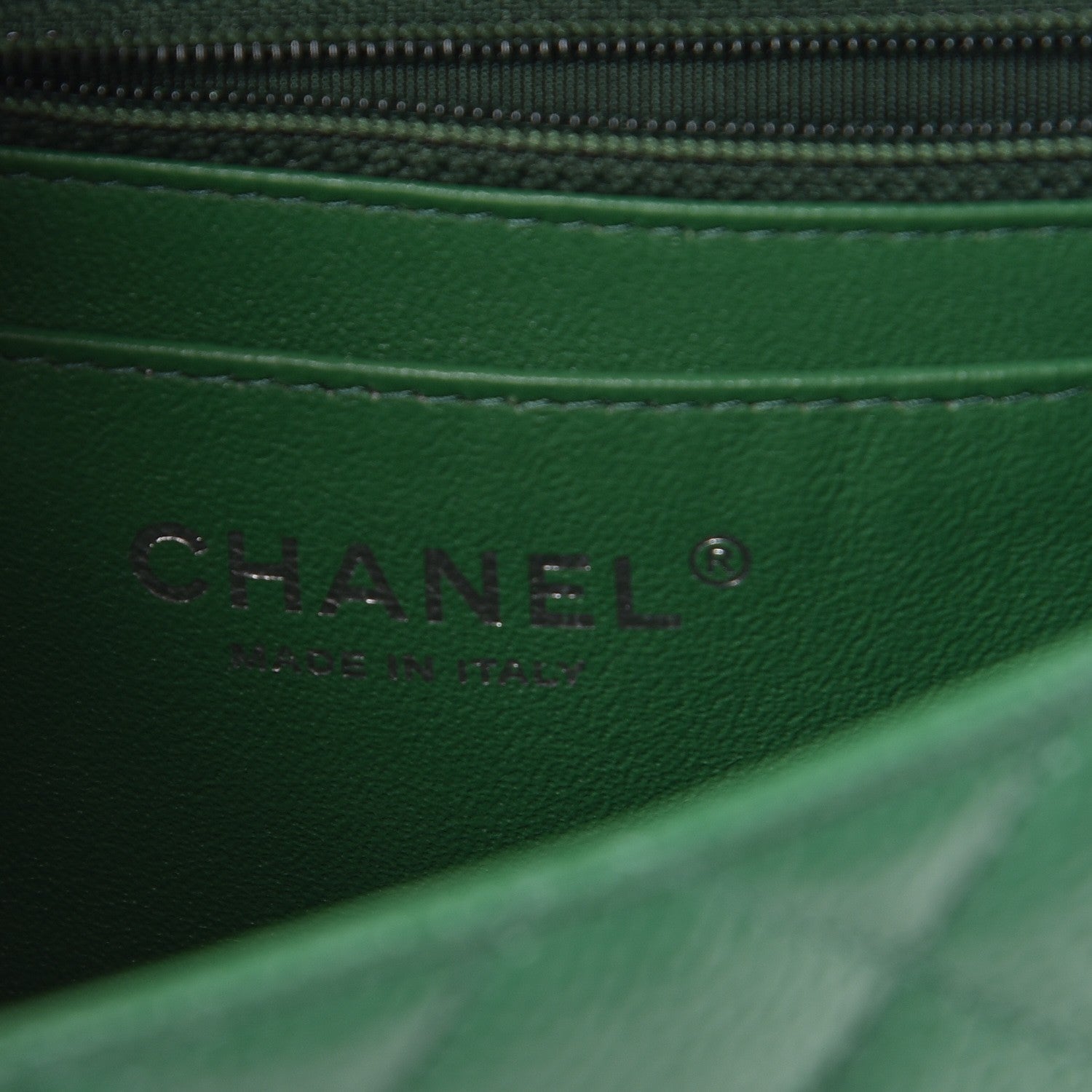 Chanel Caviar Quilted Mini Rectangular Flap Green 6 of 8