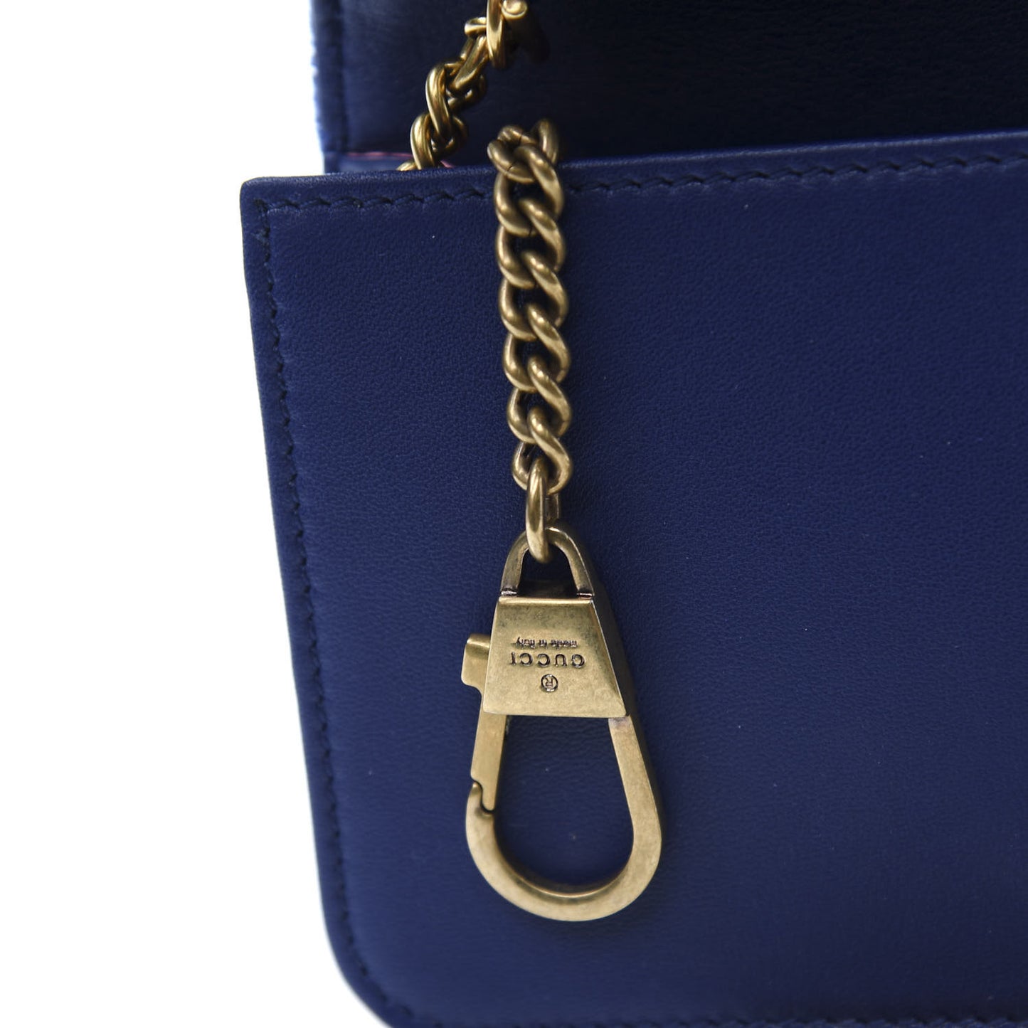 Velvet Matelasse GG Marmont Mini Bag Cobalt Blue