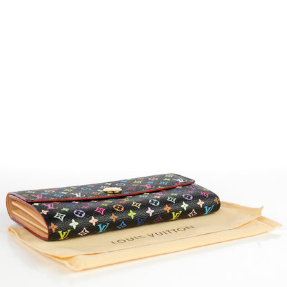 Louis Vuitton Monogram Multicolor Sarah Wallet Black 4 of 7