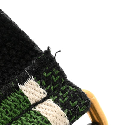 Christian Dior Canvas Embroidered Shoulder Strap Green 5 of 7