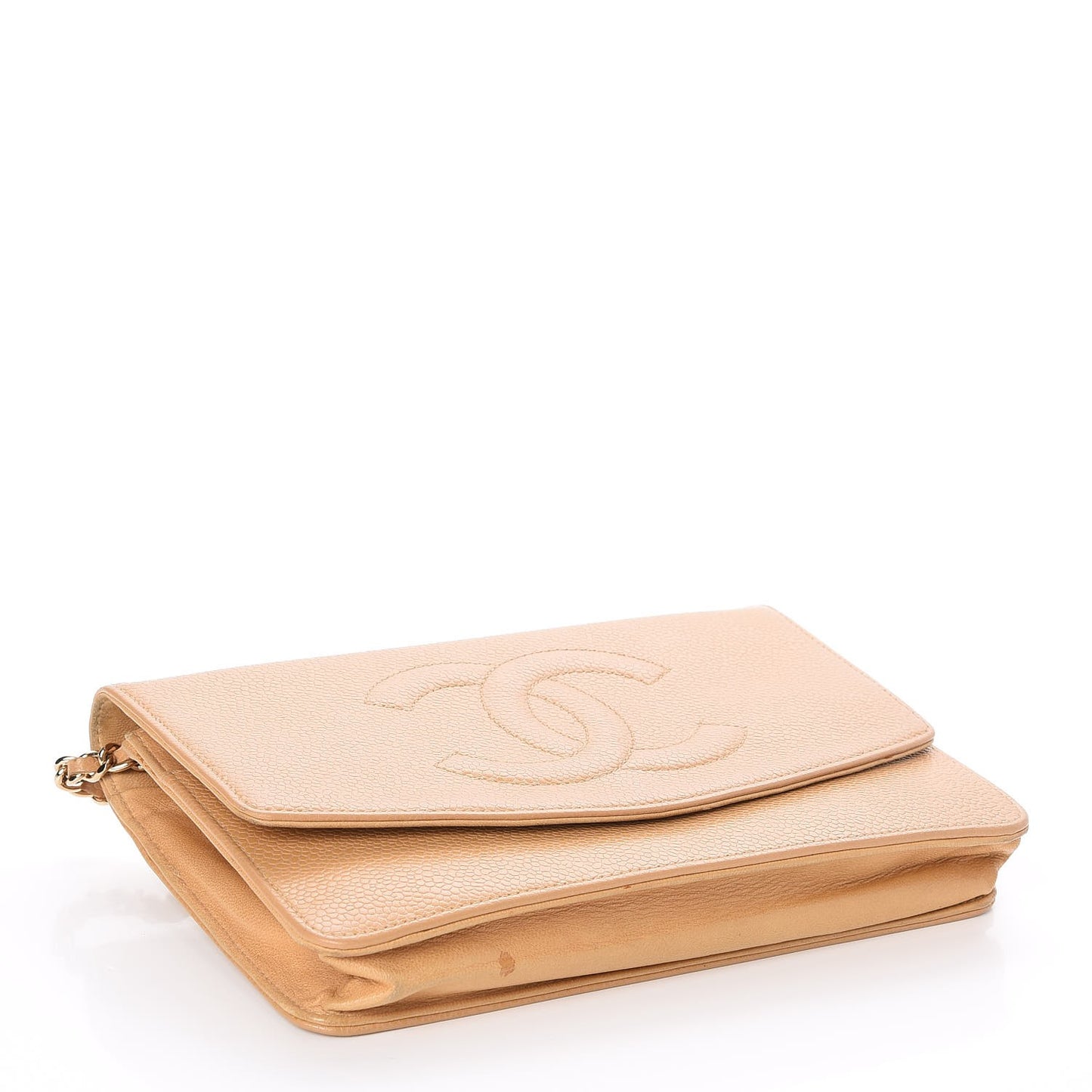 Caviar Timeless CC Wallet On Chain WOC Beige